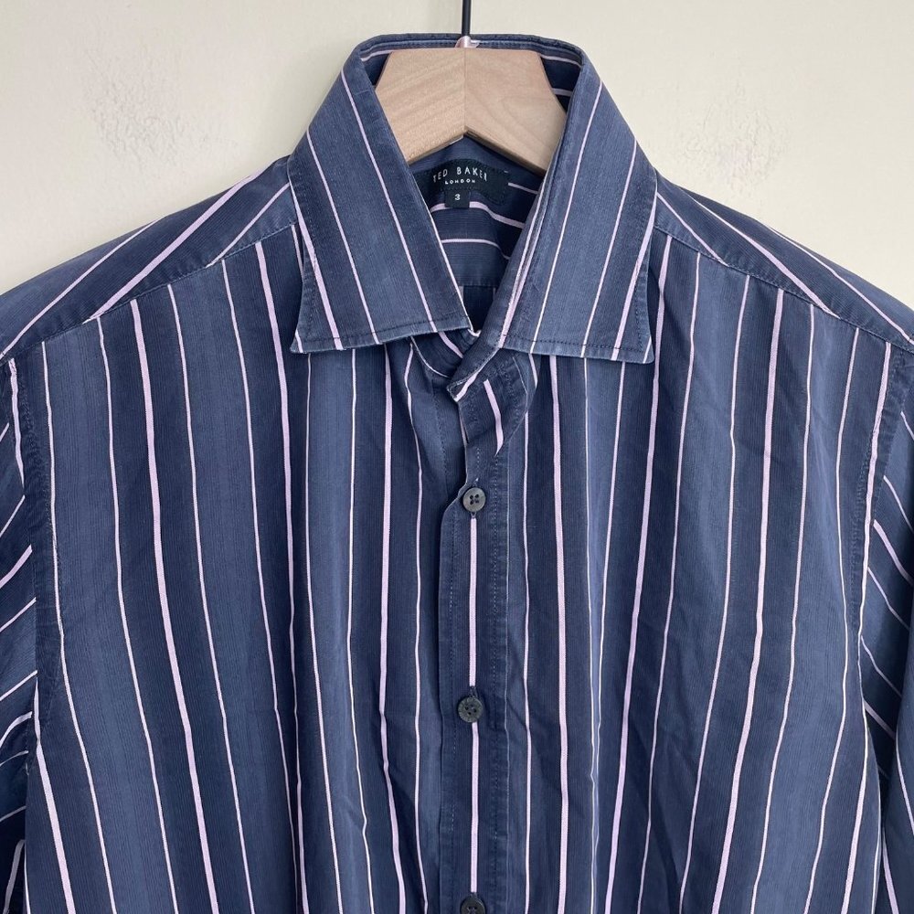 Ted Baker London Button Up Long Sleeve Shirt Mens Size Medium Work Business
